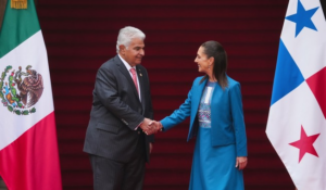 Presidenta Claudia Sheinbaum recibe en Palacio Nacional al presidente de Panamá, José Raúl Mulino Quintero